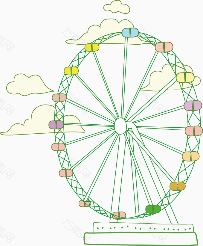 卡通彩色摩天輪