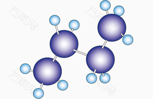 正丁烷球棍模型四种图片