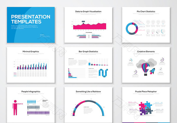 商务数据ppt图表