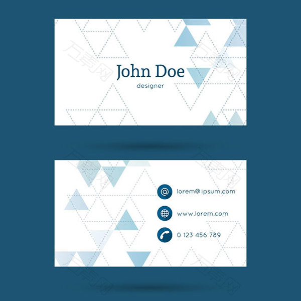 三角形背景名片