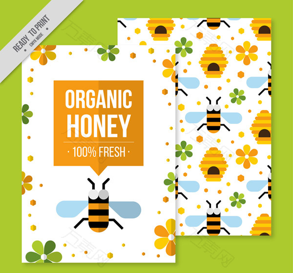 有机蜂蜜宣传单