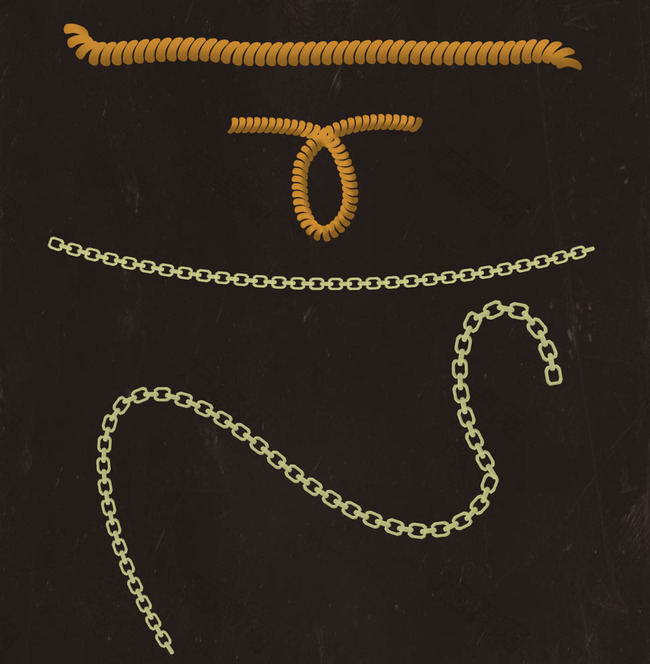 铁链和电话线笔刷