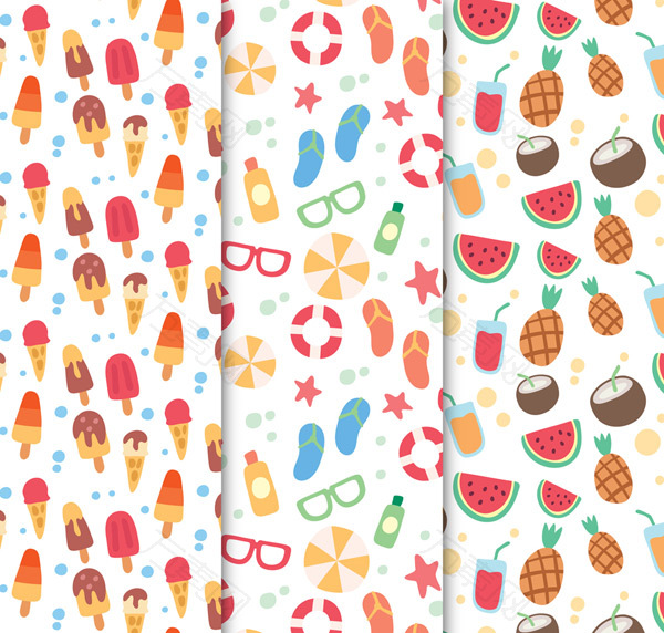 夏季元素无缝背景