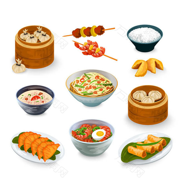 美味食物设计矢量
