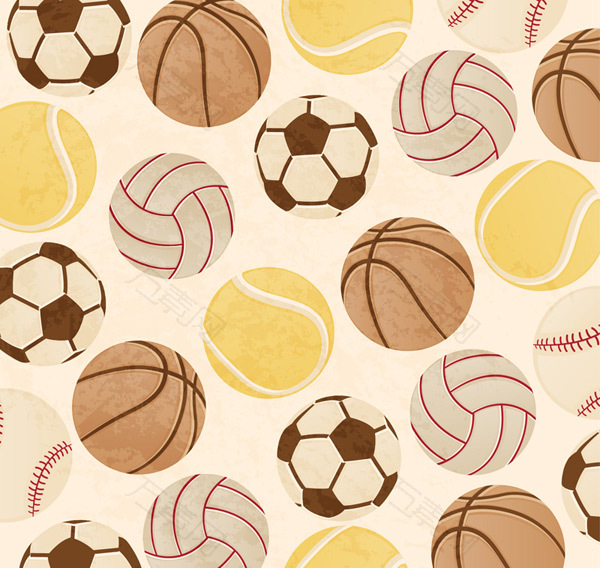 创意球类无缝背景