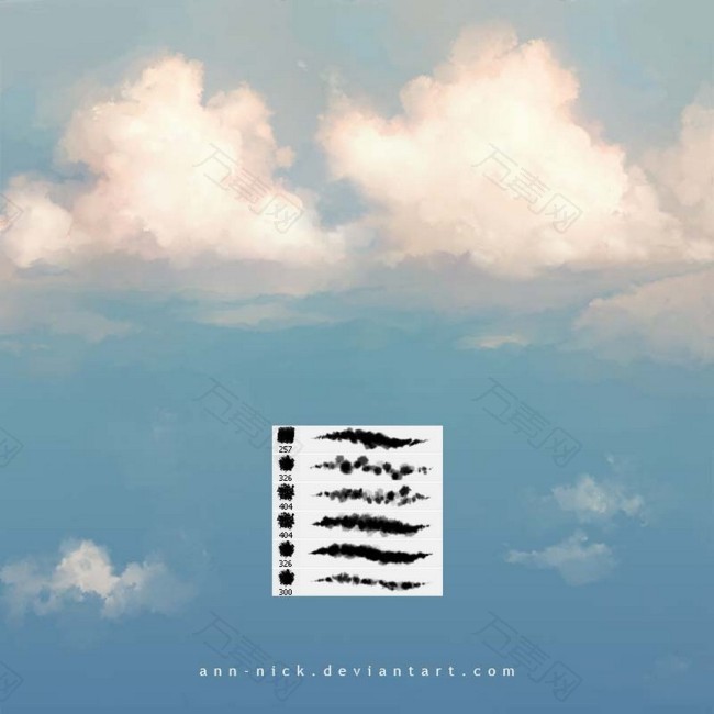 超酷的天空云彩云朵PS笔刷