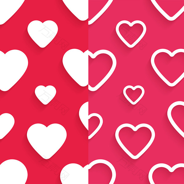 爱心无缝背景
