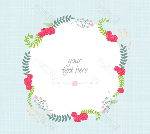 卡通花朵边框背景