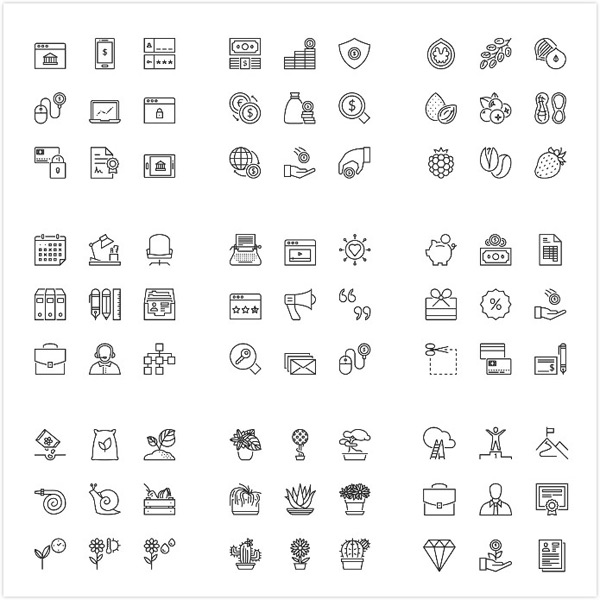 单线小图标矢量