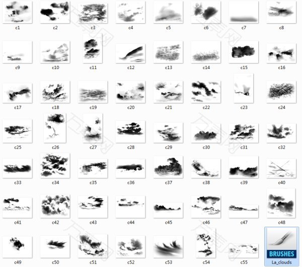 最全的云彩笔刷