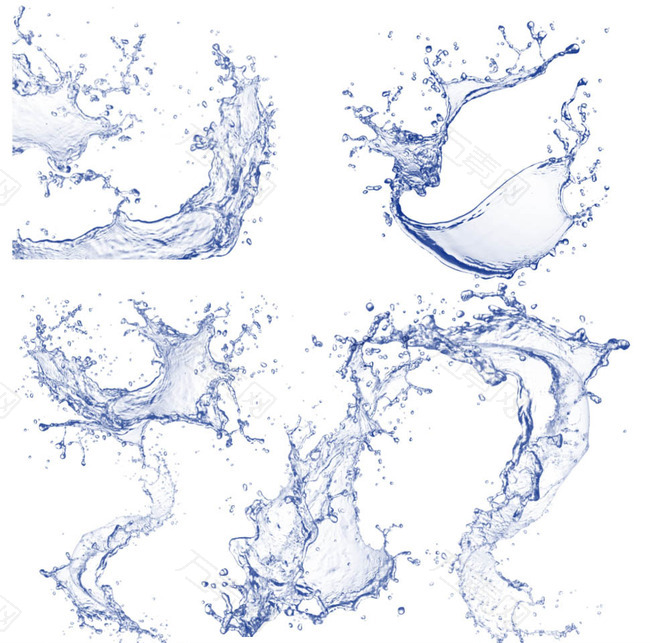 水花喷溅和流水效果笔刷