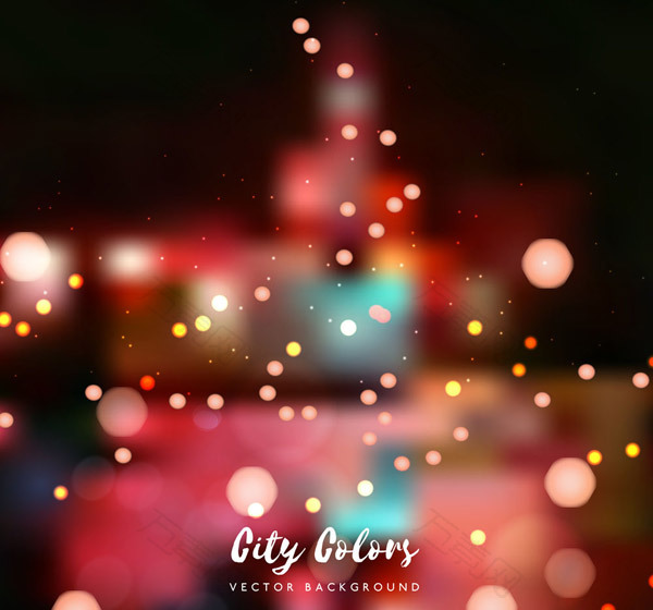 梦幻城市光晕背景