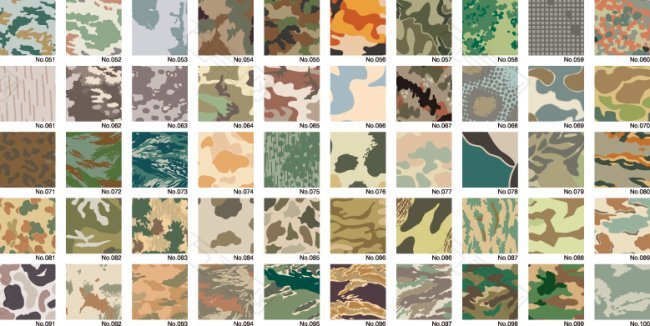 各种部队矢量图案迷彩