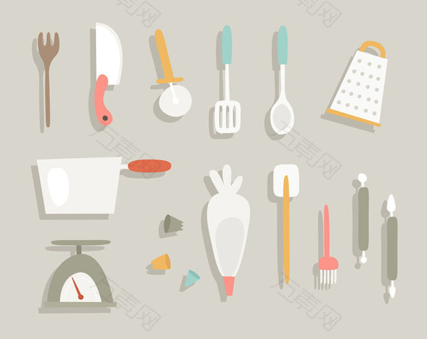厨房用品矢量