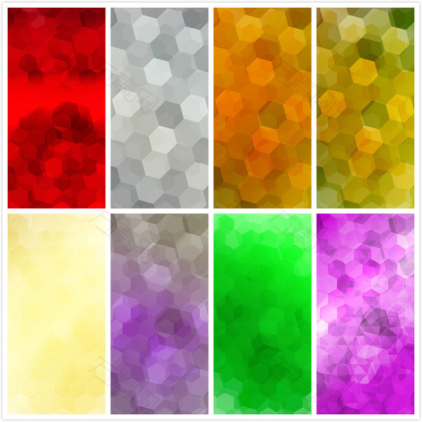 叠加六边形背景