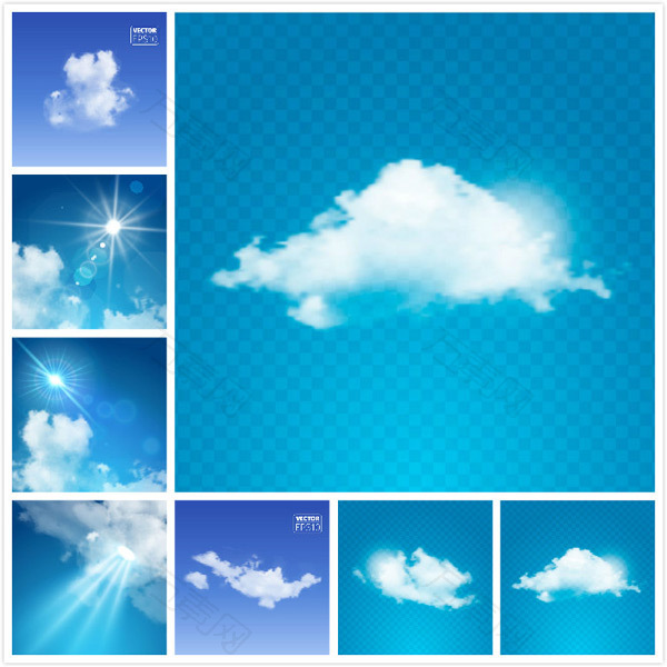 蓝天白云矢量