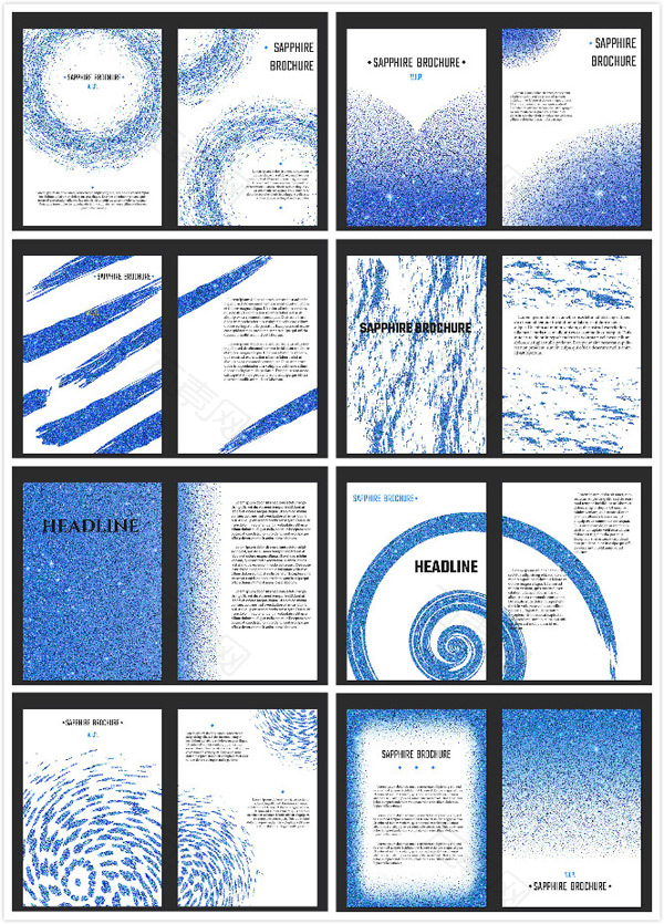 水彩墨点宣传册