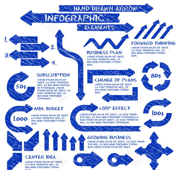 箭头商务信息图