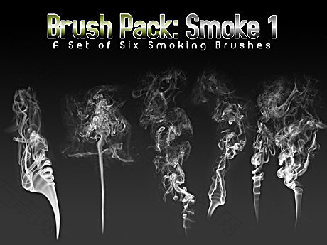 烟雾水墨效果ps笔刷