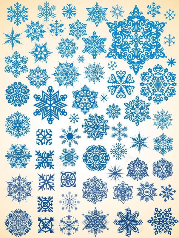 雪花样式矢量图