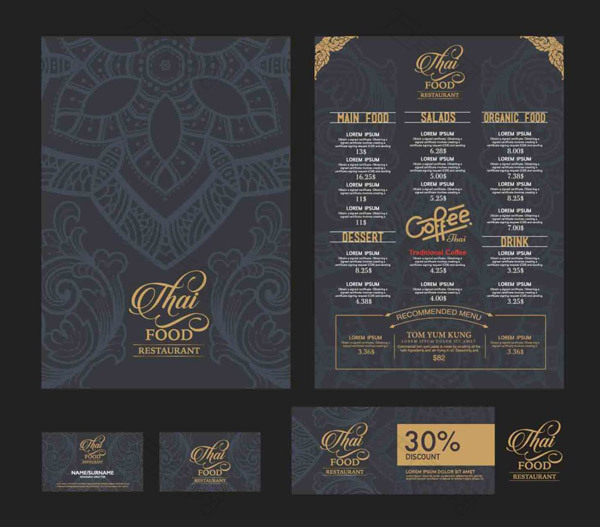 深灰色酒店册子卡片