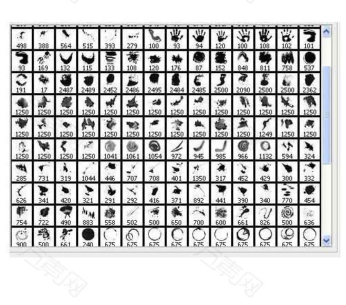 水墨画笔刷图片